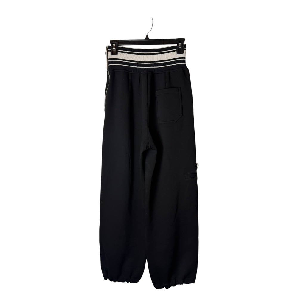 YLVIS.ZHEUNK Striped Waist Joggers Women Small Black Athleisure Streetwear - Picture 3 of 12
